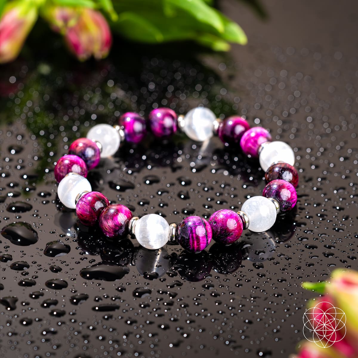 Shape Your Future – Pink Galaxy Tiger’s Eye Bracelet - Tampa Home & Garden Store