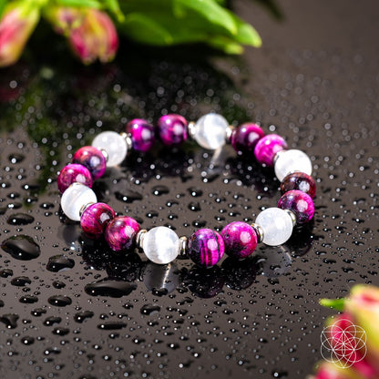 Shape Your Future – Pink Galaxy Tiger’s Eye Bracelet - Tampa Home & Garden Store