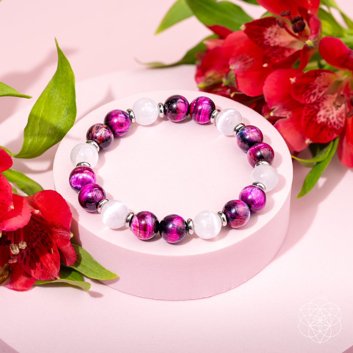 Shape Your Future – Pink Galaxy Tiger’s Eye Bracelet - Tampa Home & Garden Store