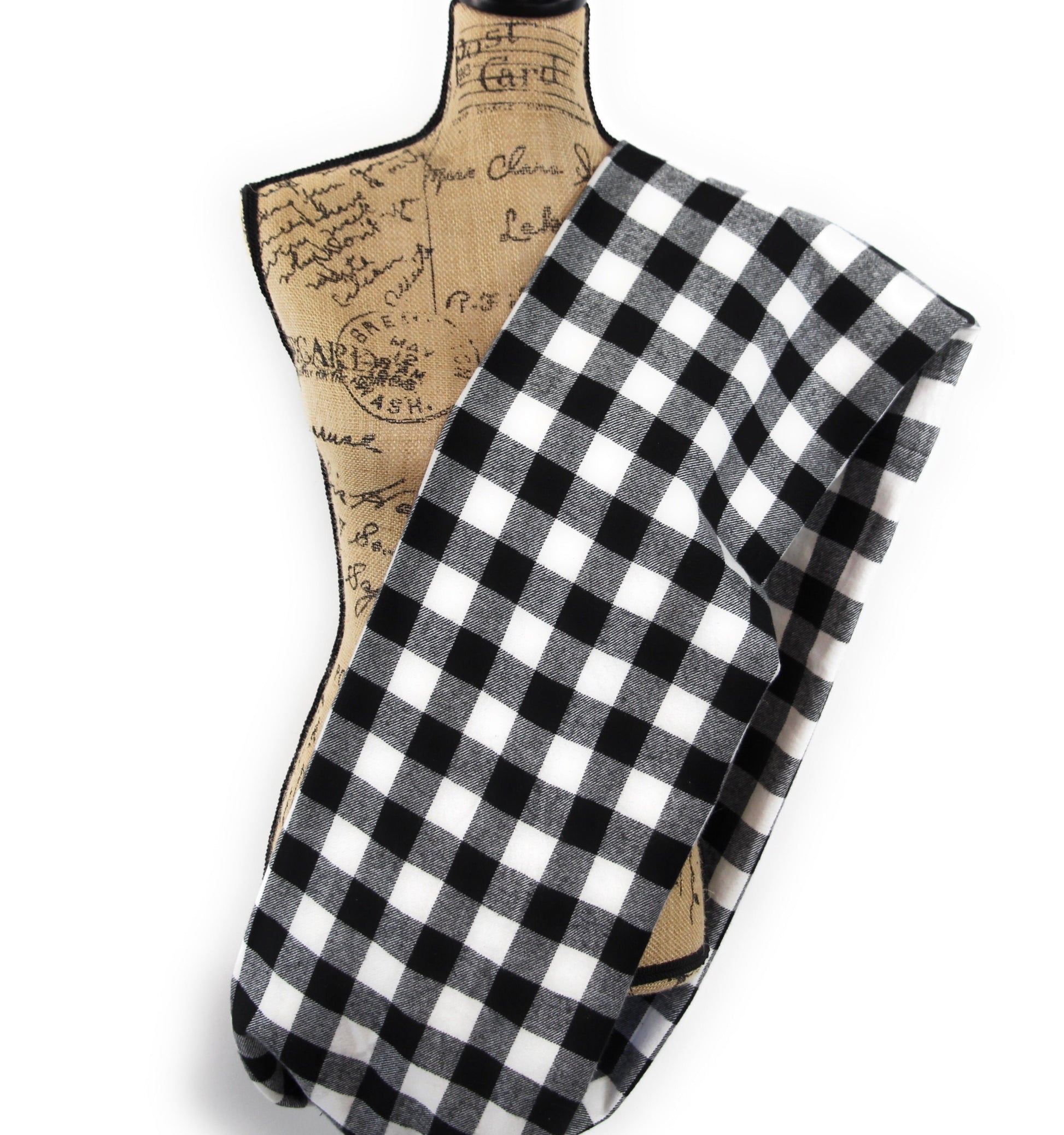 Shepherds Plaid Classic Black and White Buffalo Plaid Flannel Infinity or Blanket Scarf Gingham Check - Tampa Home & Garden Store