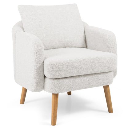 Sillón Sherpa moderno para sala de estar con cojín de asiento - Gris