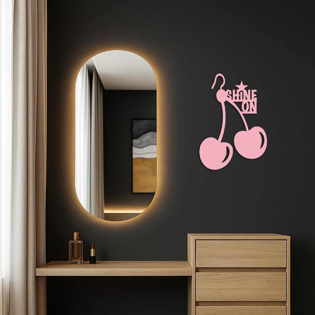 Shine On Cherry Earrings Metal Wall Art – Modern Statement Design - KAFGP066 - Tampa Home & Garden Store