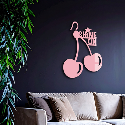 Shine On Cherry Earrings Metal Wall Art – Modern Statement Design - KAFGP066 - Tampa Home & Garden Store