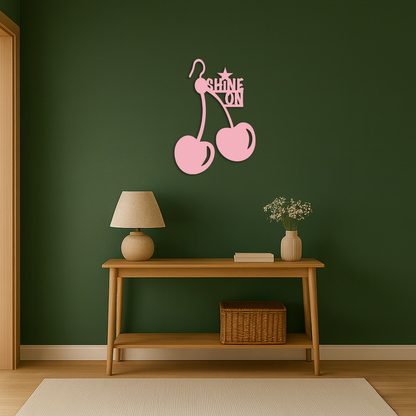 Shine On Cherry Earrings Metal Wall Art – Modern Statement Design - KAFGP066 - Tampa Home & Garden Store