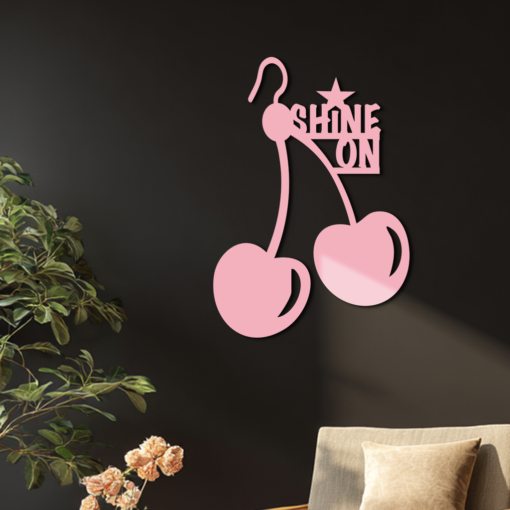Shine On Cherry Earrings Metal Wall Art – Modern Statement Design - KAFGP066 - Tampa Home & Garden Store