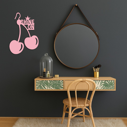 Shine On Cherry Earrings Metal Wall Art – Modern Statement Design - KAFGP066 - Tampa Home & Garden Store