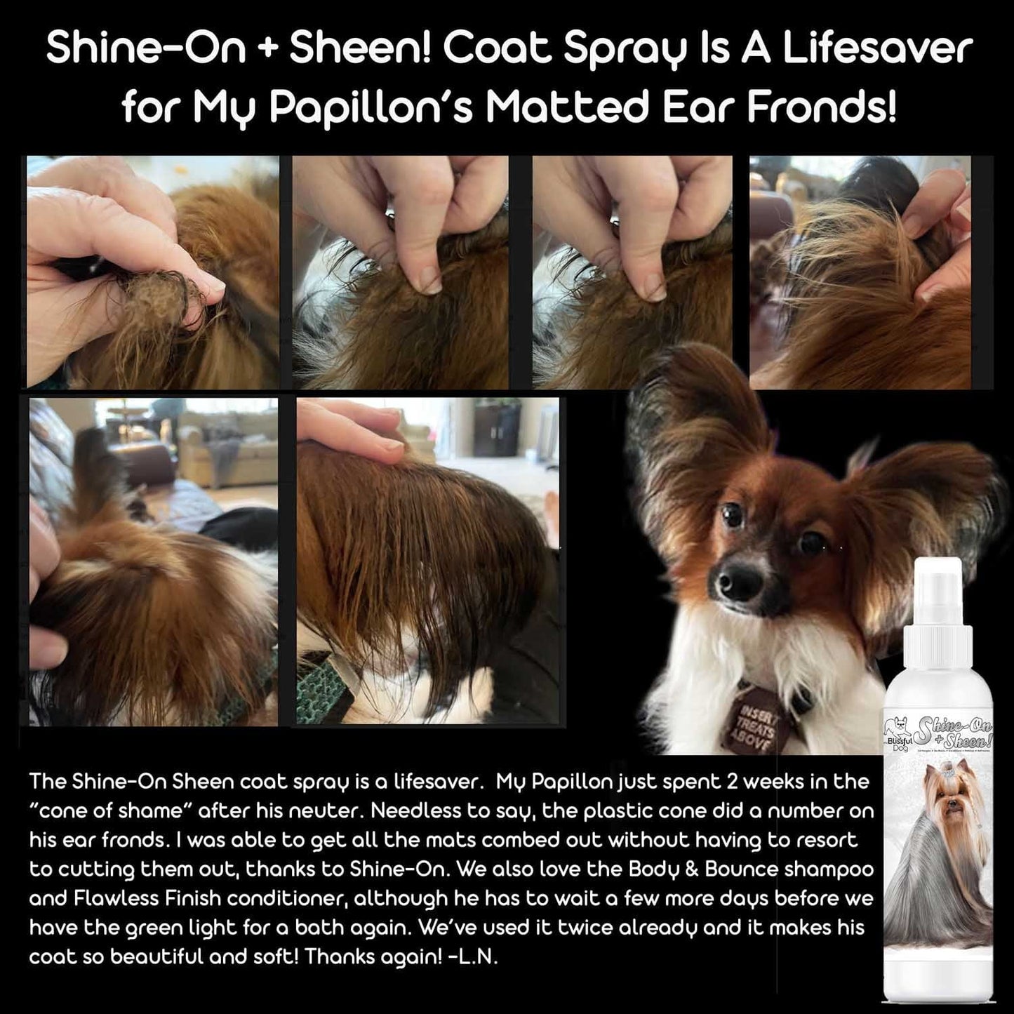 Shine-On+Sheen Dog De-Tangling Coat Spray - Tampa Home & Garden Store
