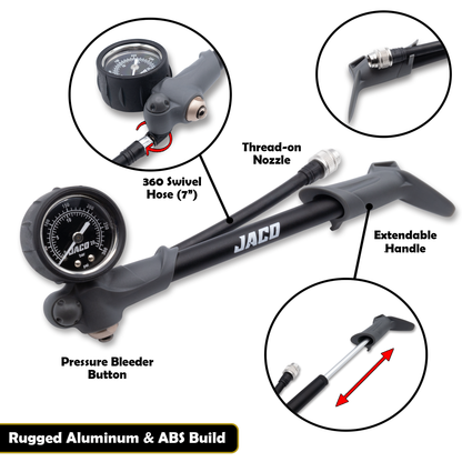 ShockPro™ Mountain Bike Shock Pump with Gauge - 300 PSI - Tampa Home & Garden Store