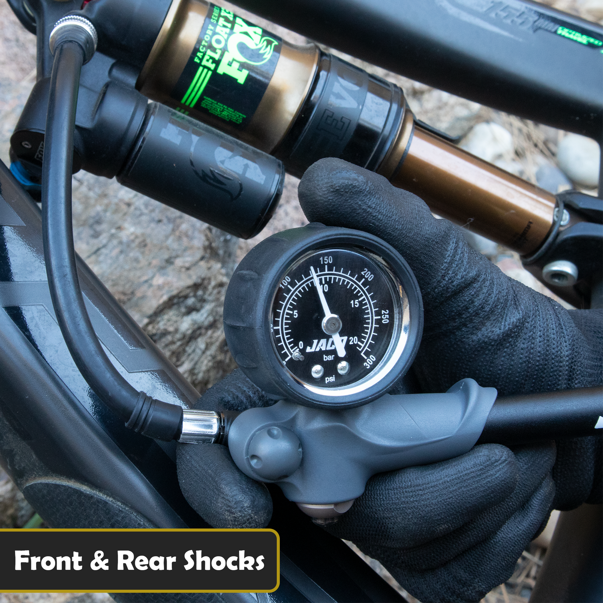 ShockPro™ Mountain Bike Shock Pump with Gauge - 300 PSI - Tampa Home & Garden Store