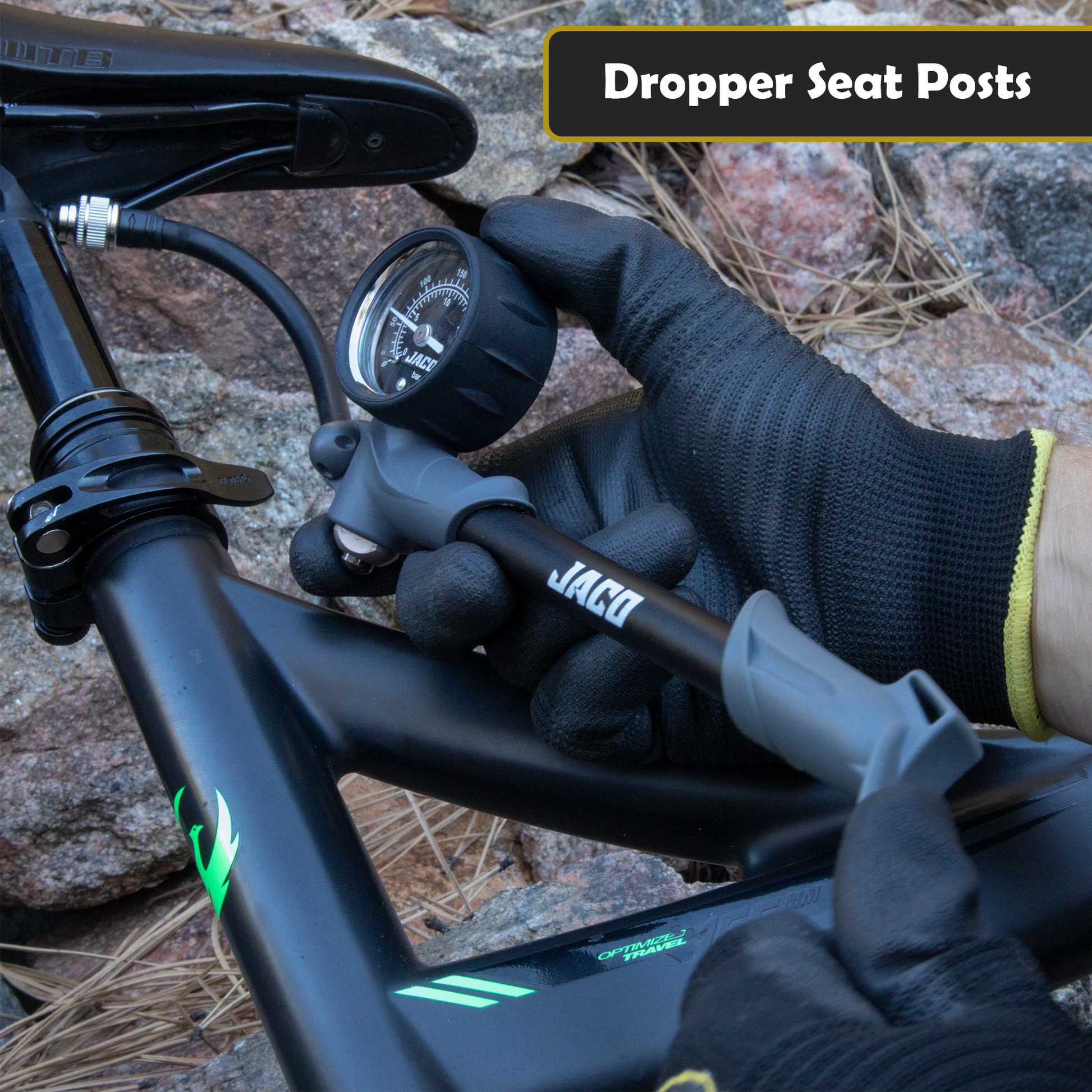 ShockPro™ Mountain Bike Shock Pump with Gauge - 300 PSI - Tampa Home & Garden Store
