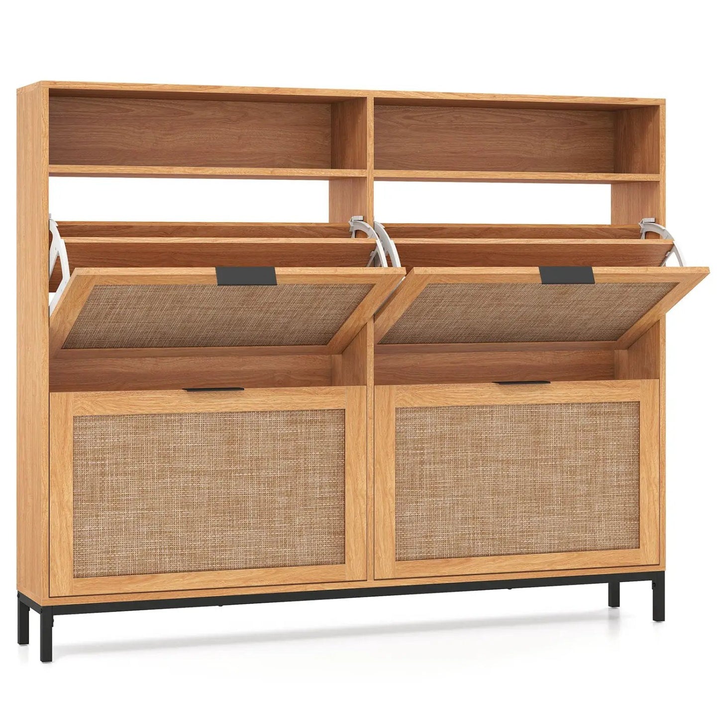 Shoe Storage Cabinet with 4 Flip Drawers