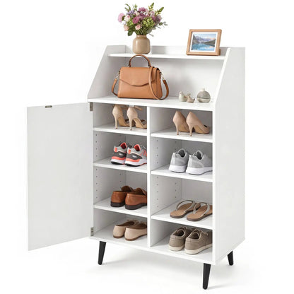 Shoe Storage Cabinet with Adjustable Shelves