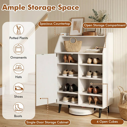 Shoe Storage Cabinet with Adjustable Shelves