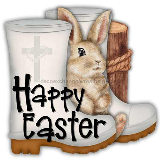 Shrimp Boots Door Hanger, Happy Easter, wood sign, DECOE-W-903673, 22" Door Hanger - Tampa Home & Garden Store