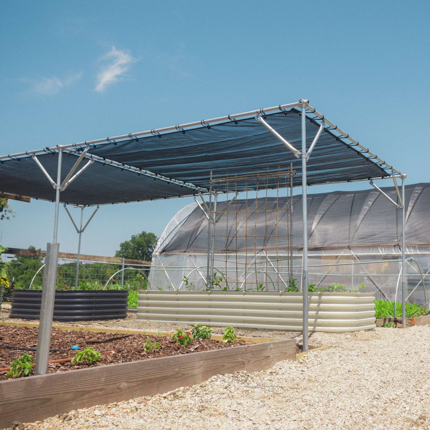 DIY Freestanding Shade Cloth and Steel Frame Kit