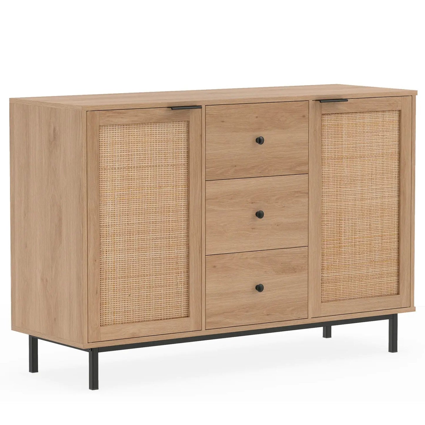 Sideboard Buffet Cabinet with Rattan Doors