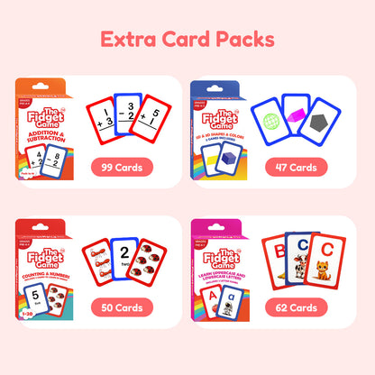 Kindergarten Bundle The Fidget Game educational card packs with 99, 47, 50 and 62 cards on Tampa Home & Garden Store