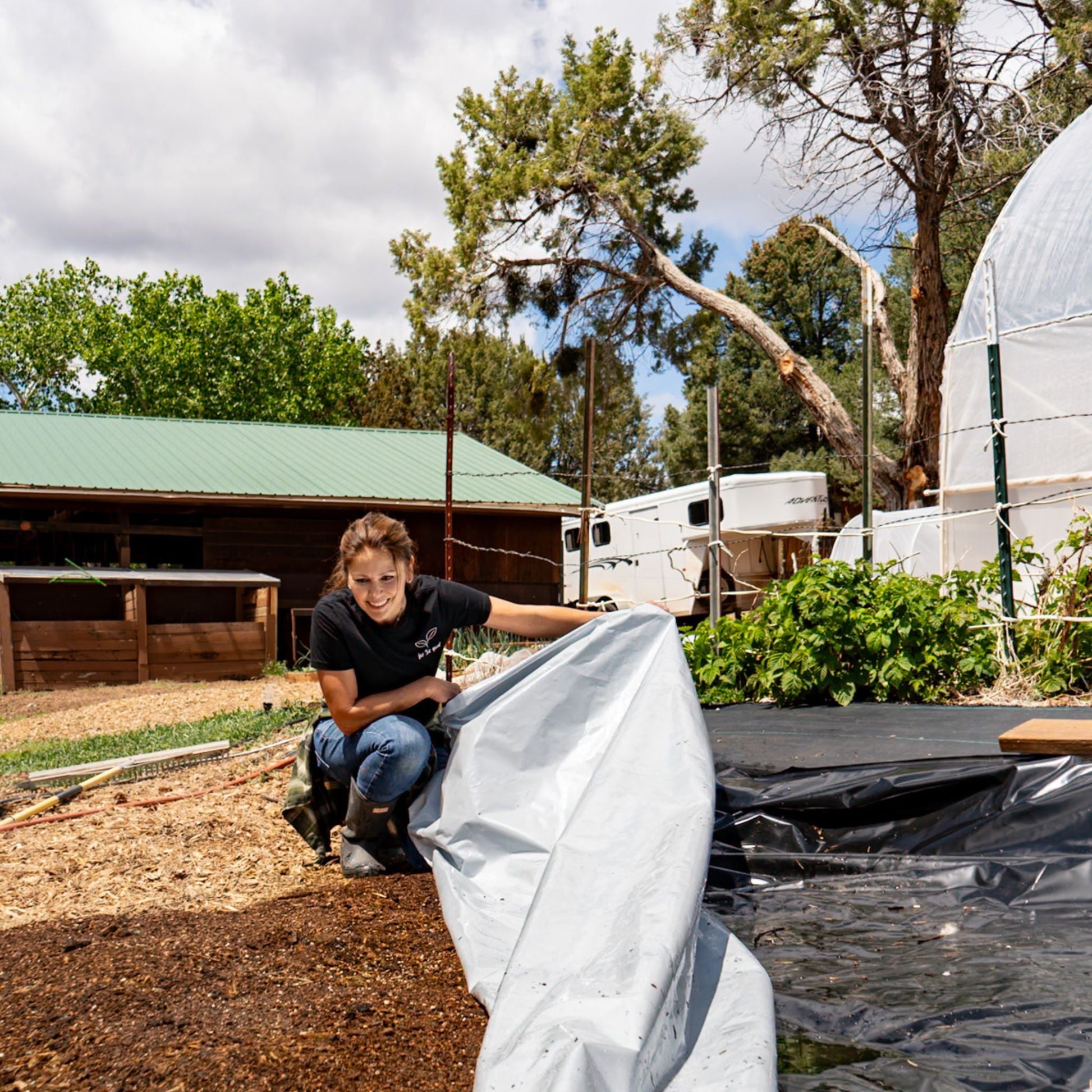 blackout tarp Light Deprivation Tarp Blackout Plastic & Weed Blackout | 6 mil