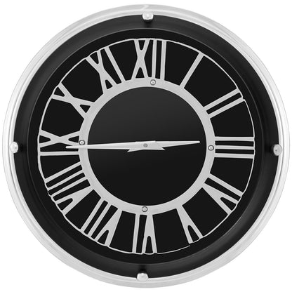 Reloj de Pared Silencioso de 13.5/17.5 Pulgadas con Marco Plateado-L