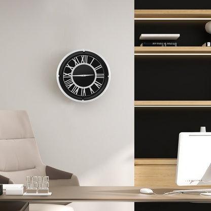 Reloj de Pared Silencioso de 13.5/17.5 Pulgadas con Marco Plateado-L