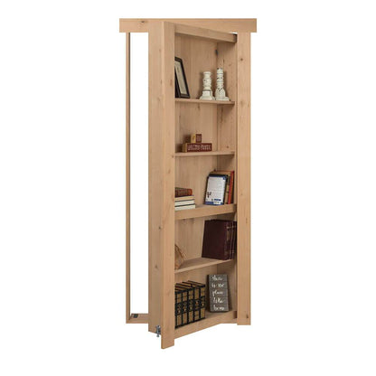 Single Flush Mount Hidden Knotty Alder Bookcase Door - Tampa Home & Garden Store
