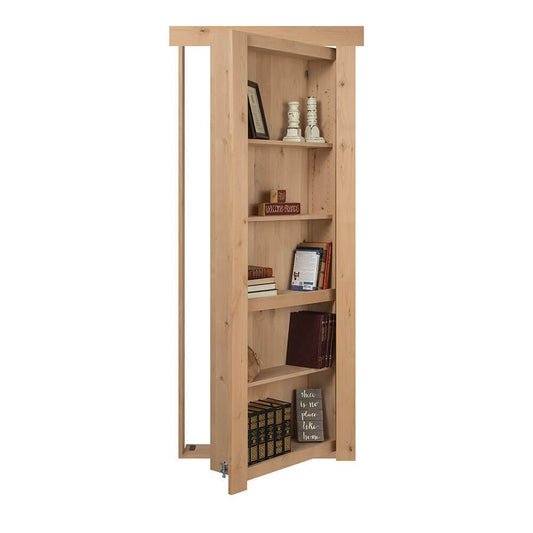 Single Flush Mount Hidden Knotty Alder Bookcase Door - Tampa Home & Garden Store