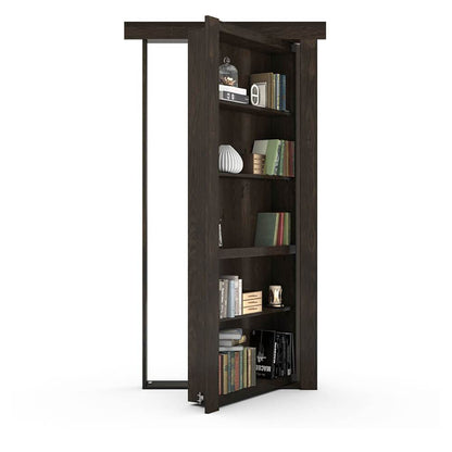 Single Flush Mount Hidden Knotty Alder Bookcase Door - Tampa Home & Garden Store