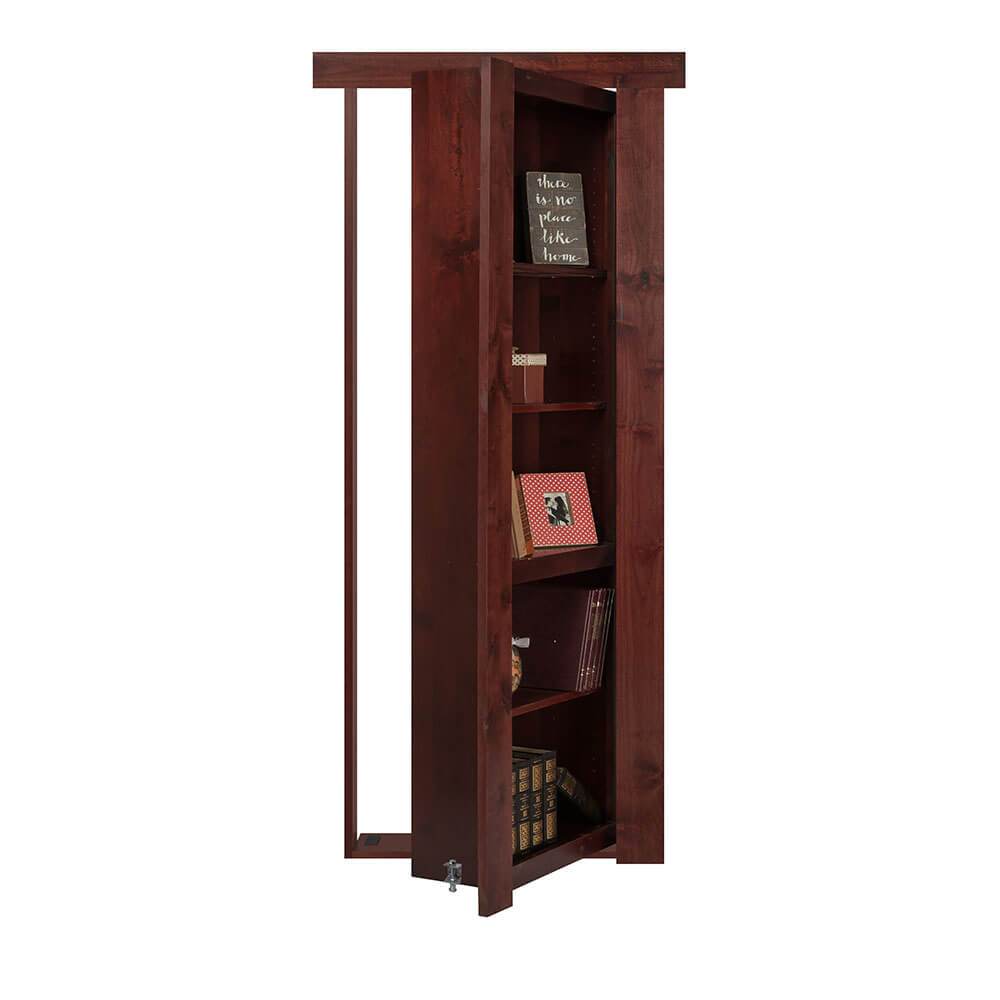 Single Flush Mount Hidden Knotty Alder Bookcase Door - Tampa Home & Garden Store