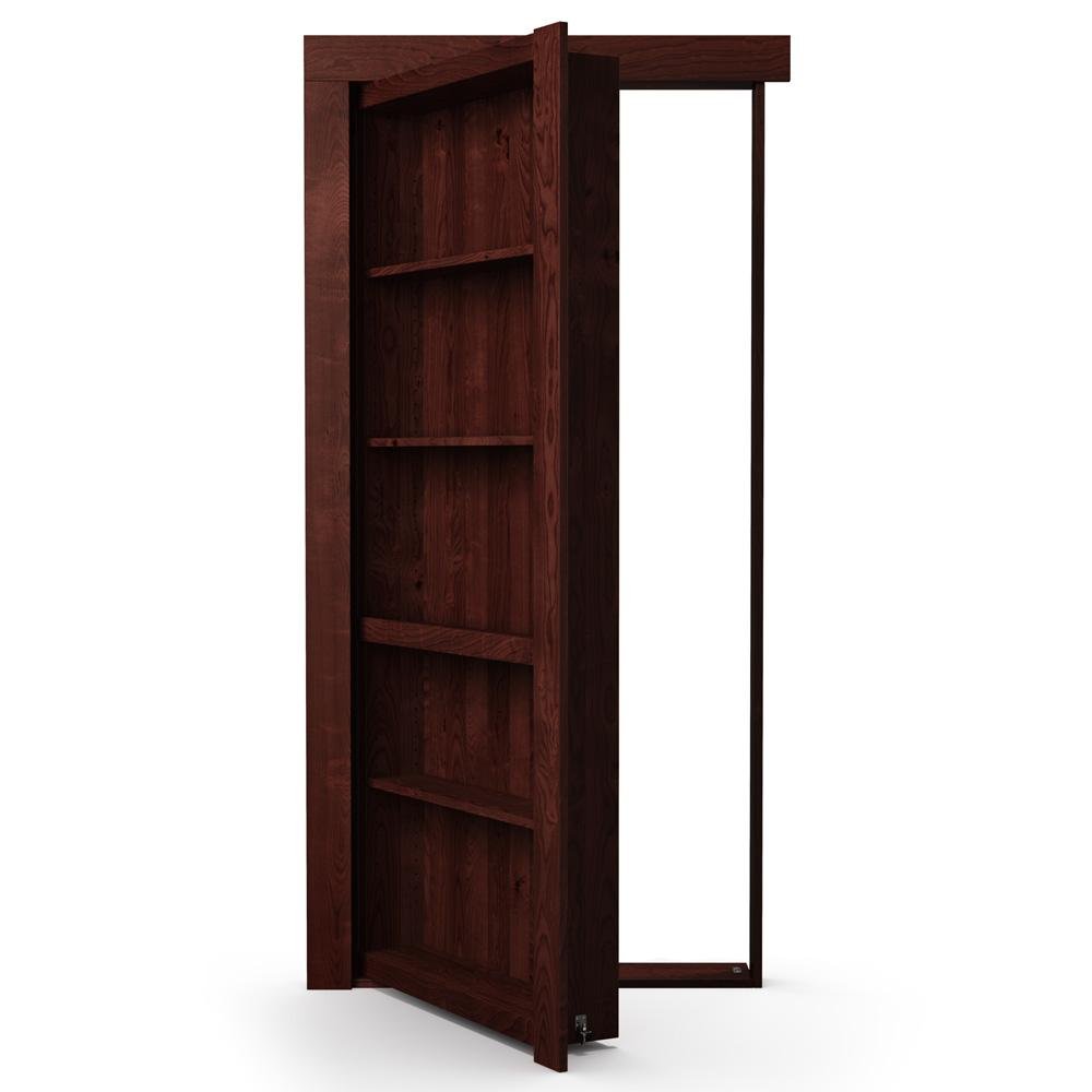 Single Flush Mount Hidden Knotty Alder Bookcase Door - Tampa Home & Garden Store