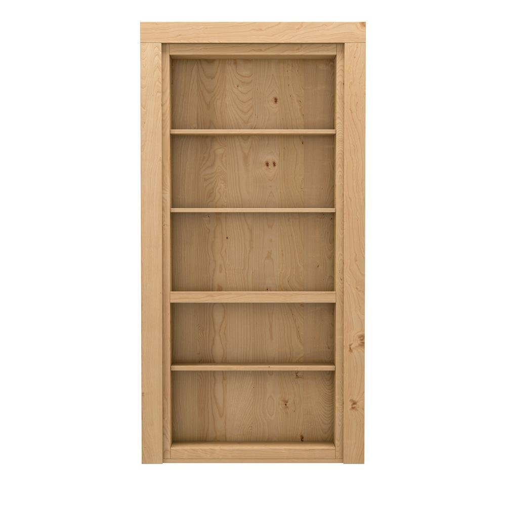 Single Flush Mount Hidden Knotty Alder Bookcase Door - Tampa Home & Garden Store