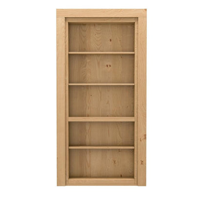 Single Flush Mount Hidden Knotty Alder Bookcase Door - Tampa Home & Garden Store