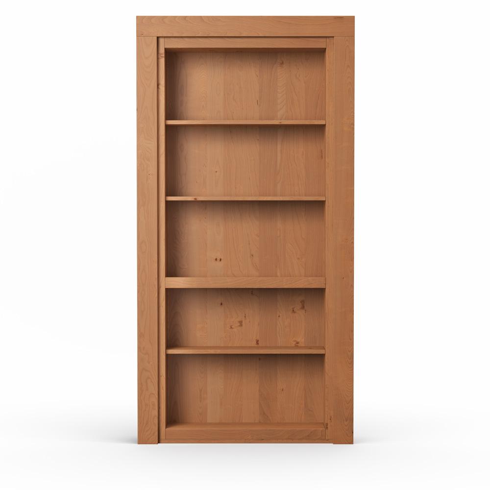 Single Flush Mount Hidden Knotty Alder Bookcase Door - Tampa Home & Garden Store