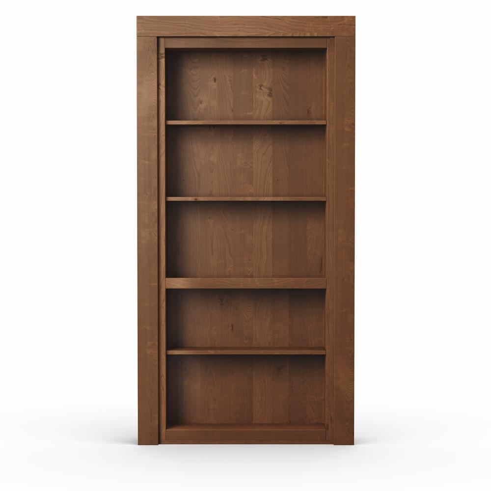 Single Flush Mount Hidden Knotty Alder Bookcase Door - Tampa Home & Garden Store