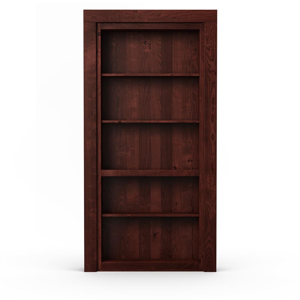 Single Flush Mount Hidden Knotty Alder Bookcase Door - Tampa Home & Garden Store