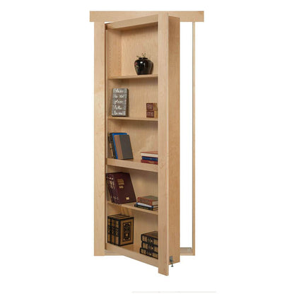 Single Flush Mount Maple Hidden Bookcase Door - Tampa Home & Garden Store