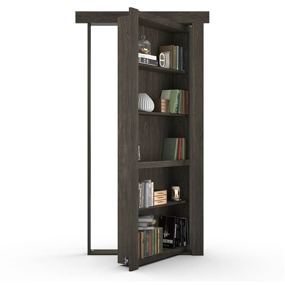 Single Flush Mount Maple Hidden Bookcase Door - Tampa Home & Garden Store