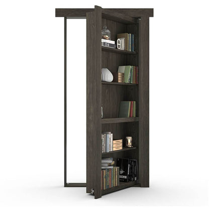 Single Flush Mount Maple Hidden Bookcase Door - Tampa Home & Garden Store