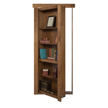 Single Flush Mount Maple Hidden Bookcase Door - Tampa Home & Garden Store