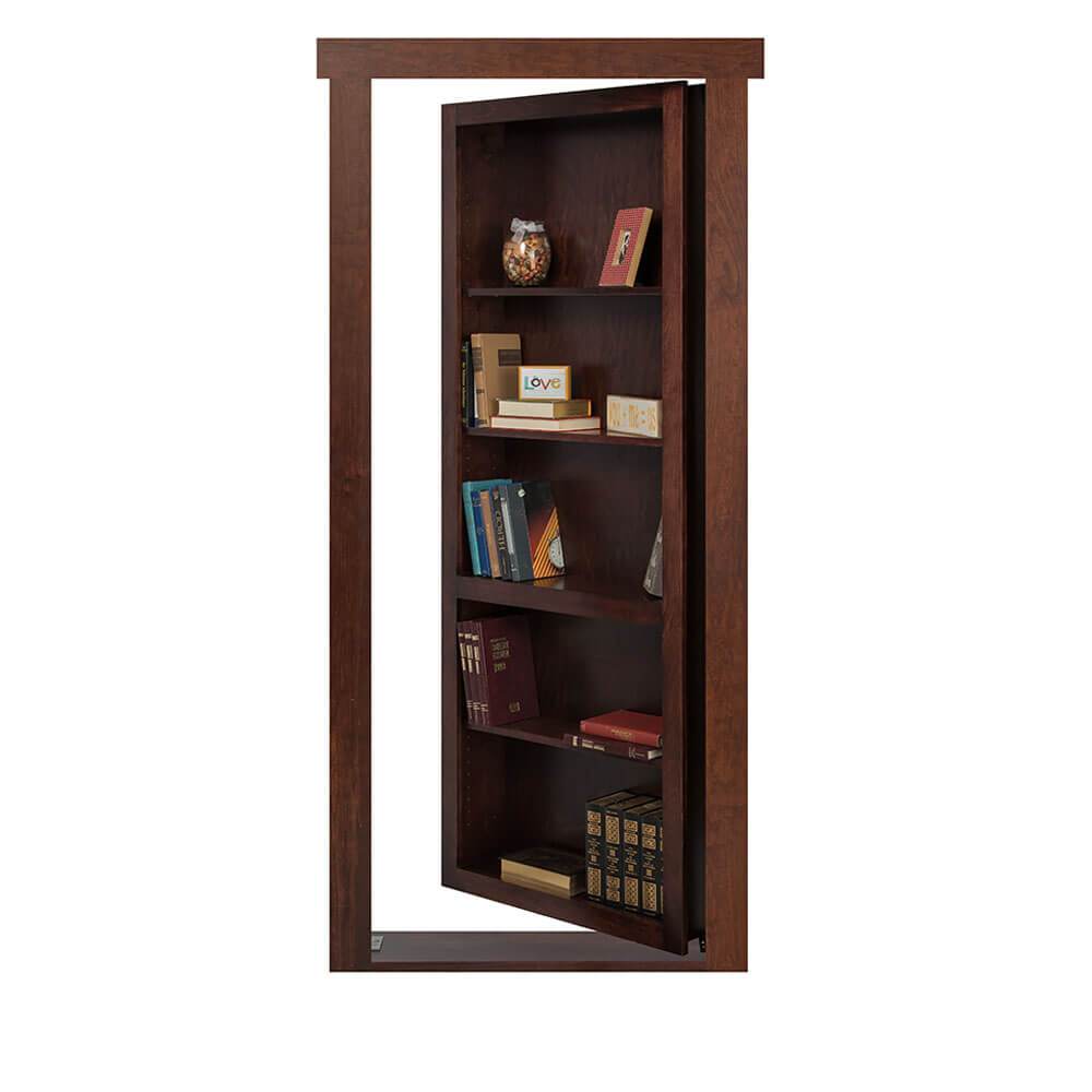 Single Flush Mount Maple Hidden Bookcase Door - Tampa Home & Garden Store