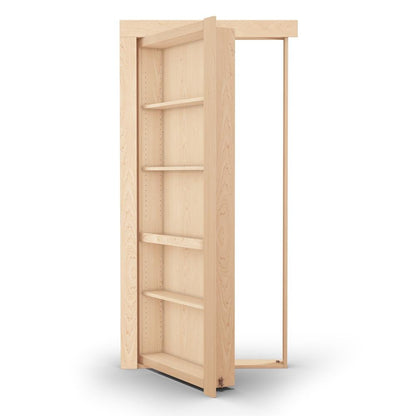 Single Flush Mount Maple Hidden Bookcase Door - Tampa Home & Garden Store