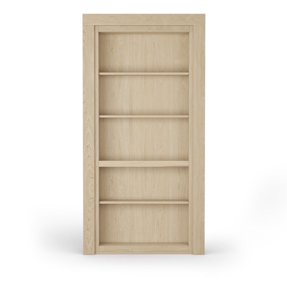 Single Flush Mount Maple Hidden Bookcase Door - Tampa Home & Garden Store
