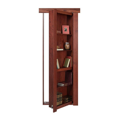 Single Flush Mount Oak Hidden Bookcase Door - Tampa Home & Garden Store