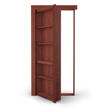 Single Flush Mount Oak Hidden Bookcase Door - Tampa Home & Garden Store