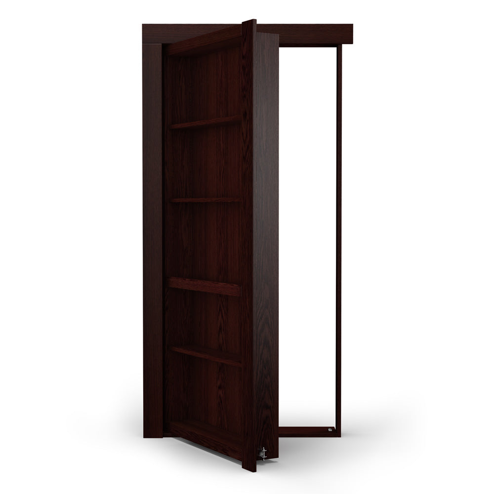 Single Flush Mount Oak Hidden Bookcase Door - Tampa Home & Garden Store