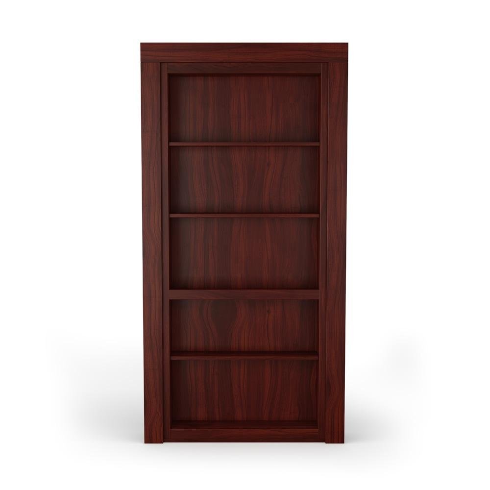 Single Flush Mount Walnut Hidden Bookcase Door - Tampa Home & Garden Store