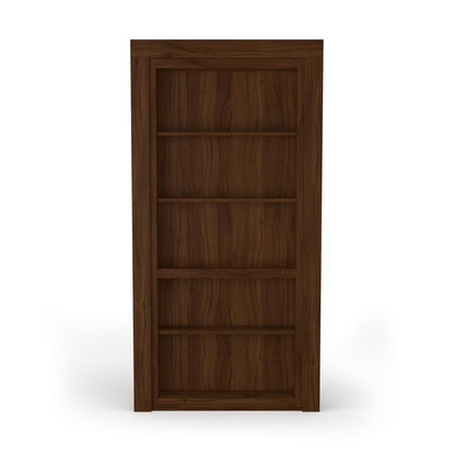 Single Flush Mount Walnut Hidden Bookcase Door - Tampa Home & Garden Store