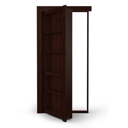 Single Flush Mount Walnut Hidden Bookcase Door - Tampa Home & Garden Store