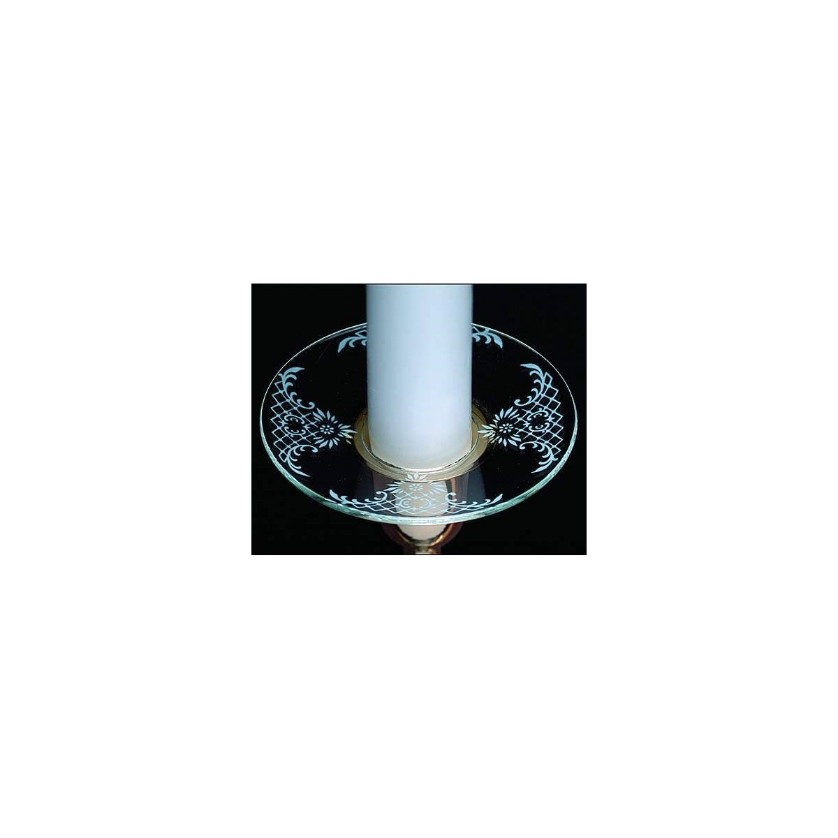 Single Glass Bobeche - White Lace - Tampa Home & Garden Store