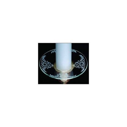 Single Glass Bobeche - White Lace - Tampa Home & Garden Store