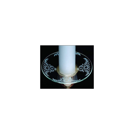 Single Glass Bobeche - White Lace - Tampa Home & Garden Store